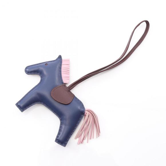 Hermes Hermès Rodeo MM Charm Accessory Leather Anjo Miro Women's Navy/Pink/Ma... - Picture 1 of 8